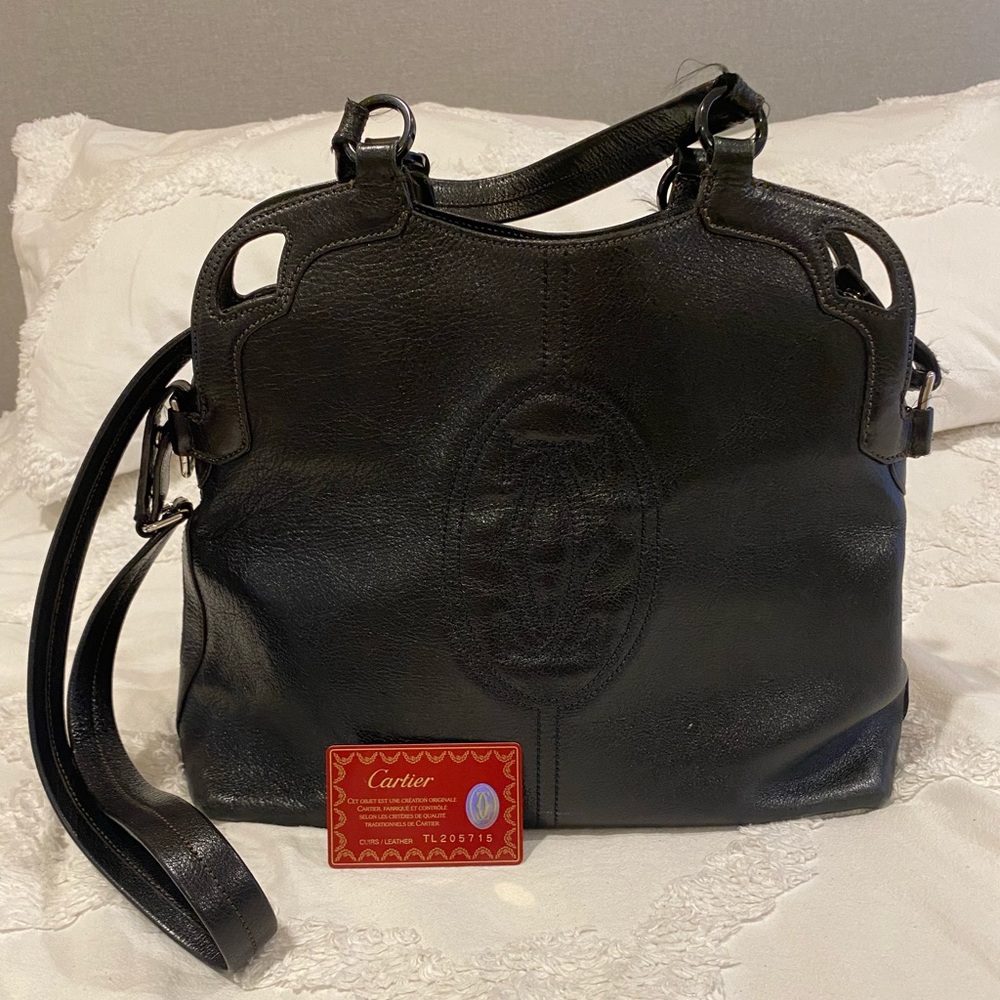 Medium black Cartier handbag